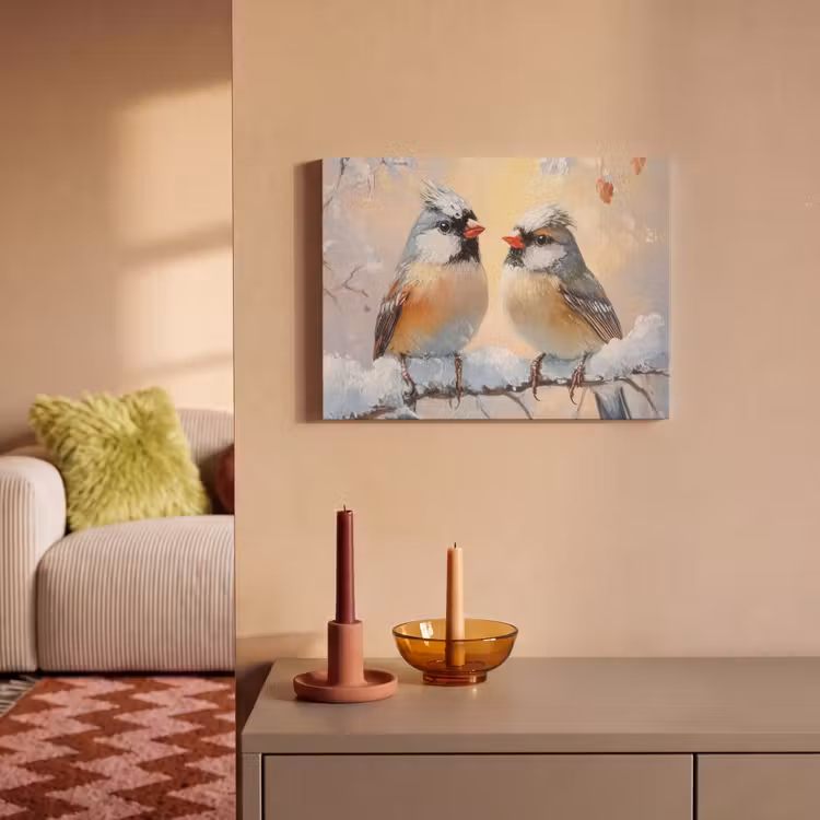Acoustic Felt - Birds - Branch - Winter - Snow — 2