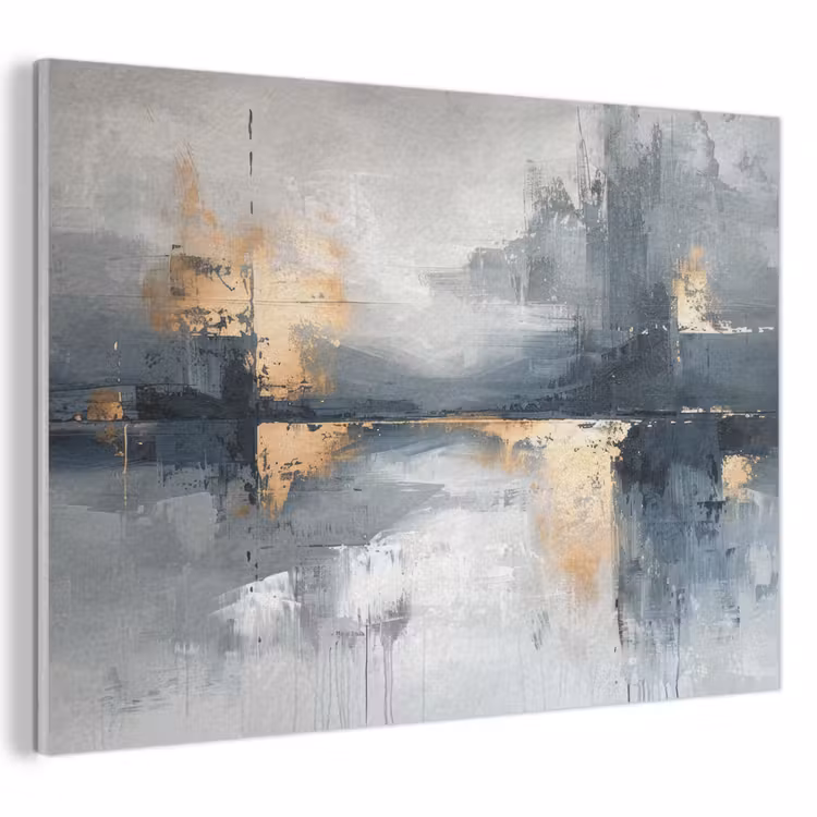 Acoustic Felt - Art - Gray - Gold - Abstract — 1