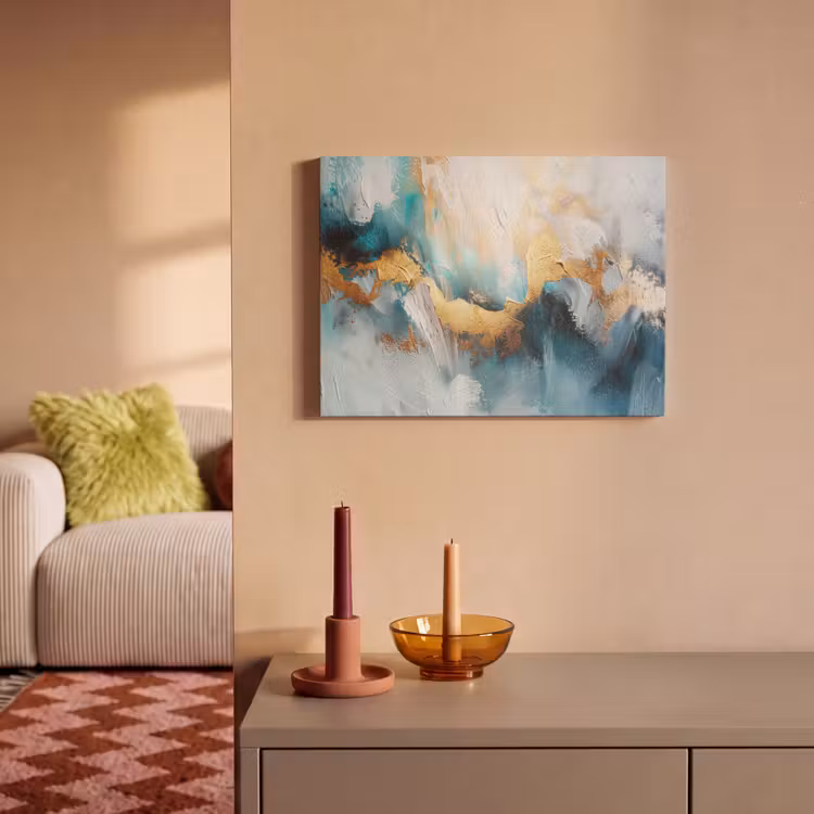 Acoustic Felt - Abstract - Art - Gold - Blue — 2