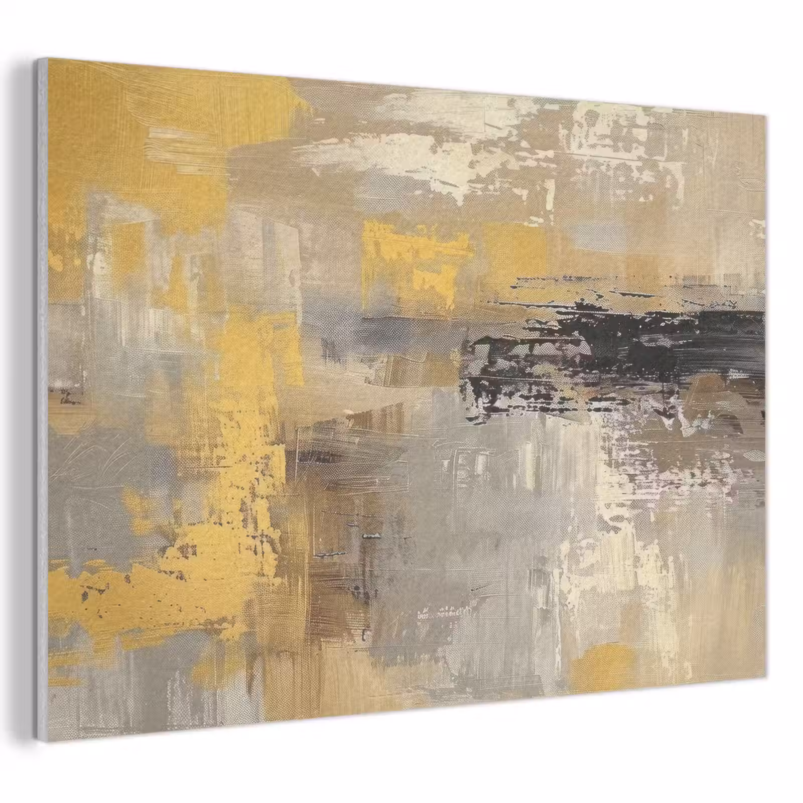 Acoustic Felt - Abstract - Yellow - Modern - Beige — 1