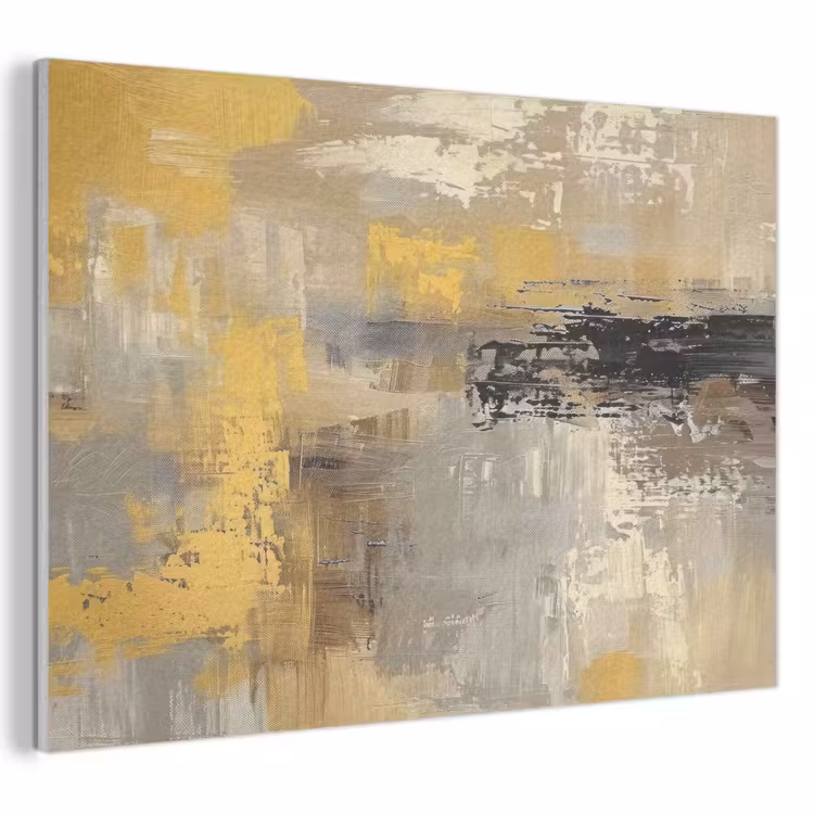 Acoustic Felt - Abstract - Yellow - Modern - Beige — 1