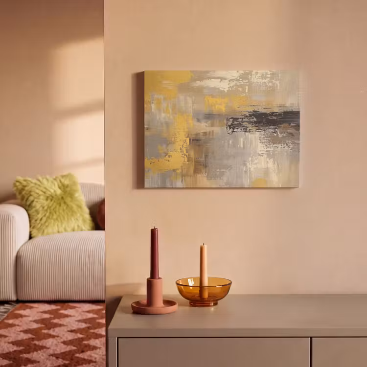 Acoustic Felt - Abstract - Yellow - Modern - Beige — 2