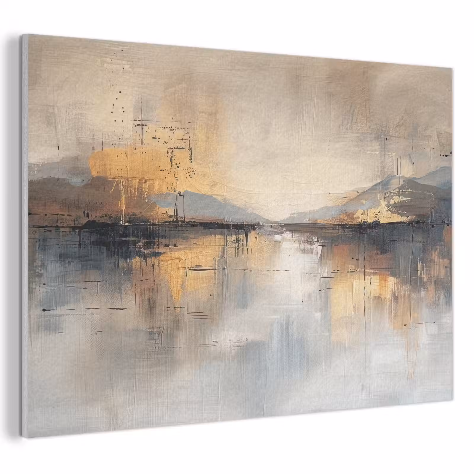 Acoustic Felt - Abstract - Modern - Beige - Aesthetic - Gold — 1