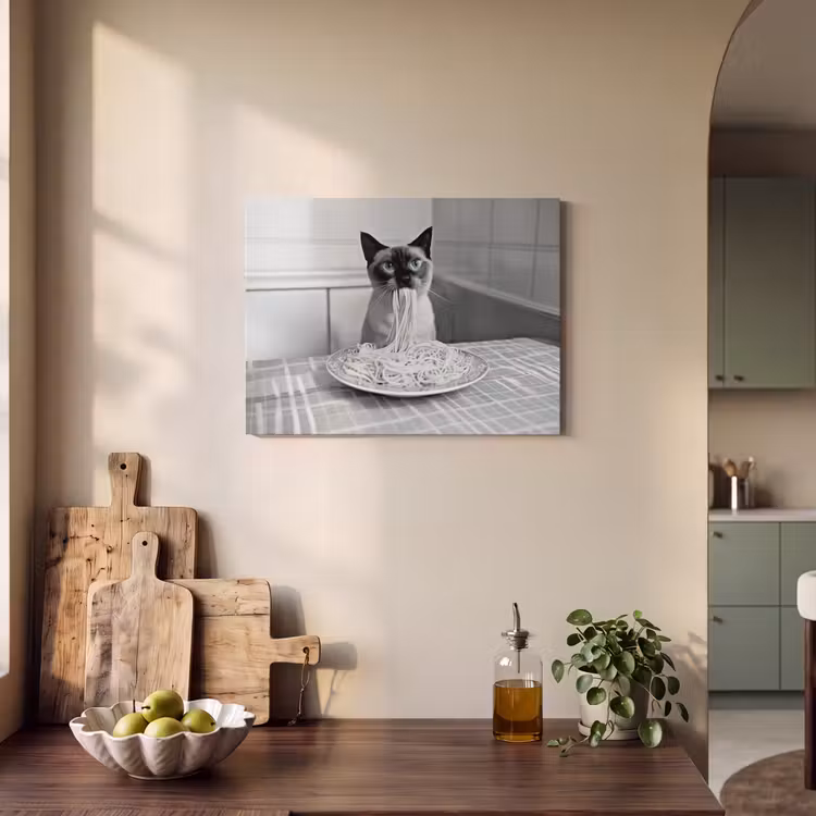 Acoustic Felt - Cat - Siamese - Black and White - Cute - Animals — 3