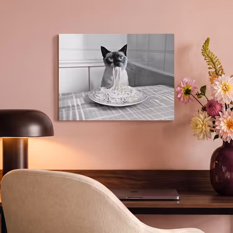Acoustic Felt - Cat - Siamese - Black and White - Cute - Animals — 4
