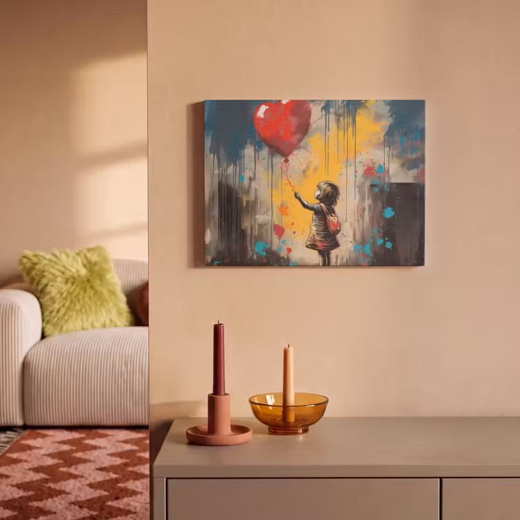 Acoustic Felt - Girl - Balloon - Heart - Graffiti — 2