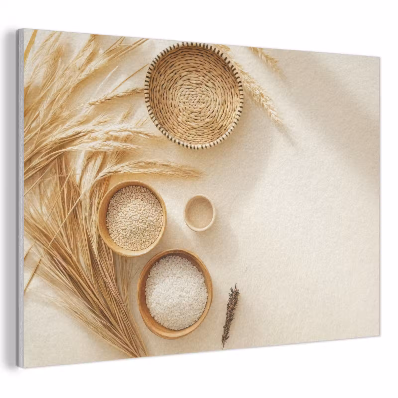 Acoustic Felt - Cereal - Wood - Bowl - Beige — 1