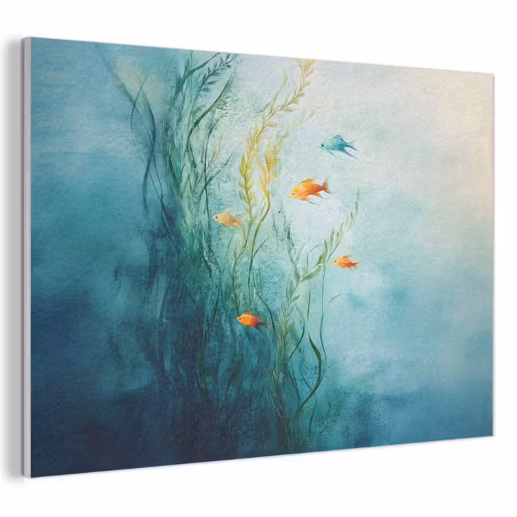 Acoustic Felt - Aquatic plants - Fish - Colorful - Water — 1