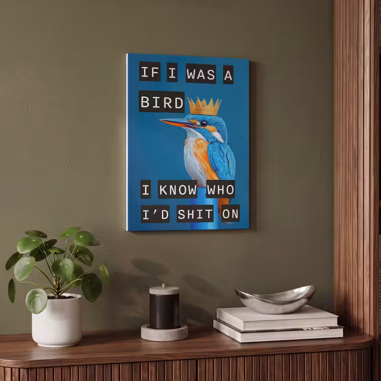 Acoustic Felt - Bird - Decoration - Kingfisher - Blue — 4