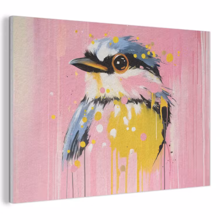 Acoustic Felt - Bird - Pink - Yellow - Blue — 1