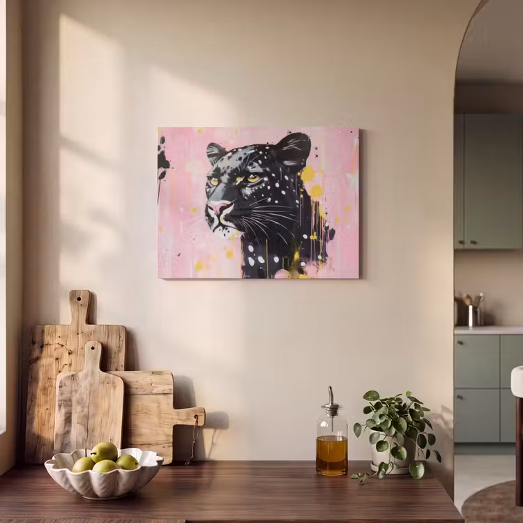 Acoustic Felt - Black - Panther - Pink - Abstract — 3