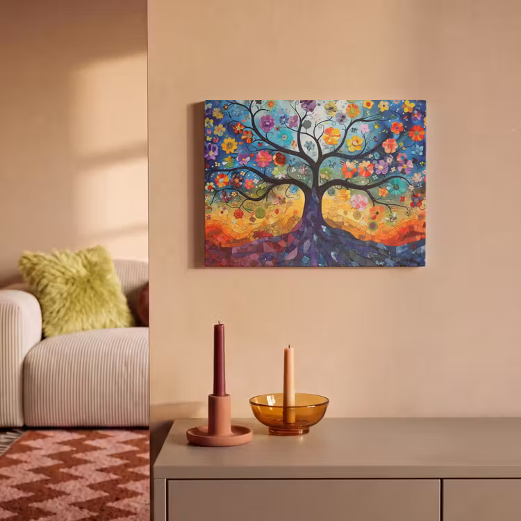 Acoustic Felt - Art - Tree of Life - Flowers - Hippie — 2