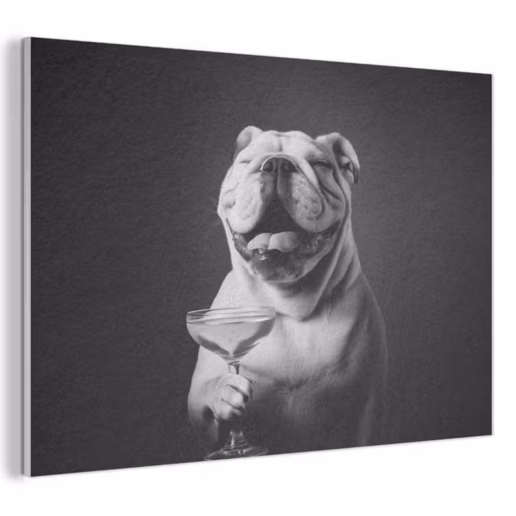Acoustic Felt - Bulldog - Dog - Glass — 1