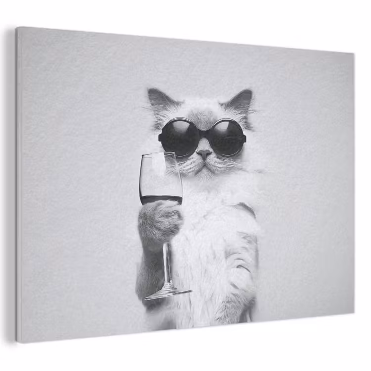 Acoustic Felt - Cat - Sunglasses - Wine glass - Longhaired — 1