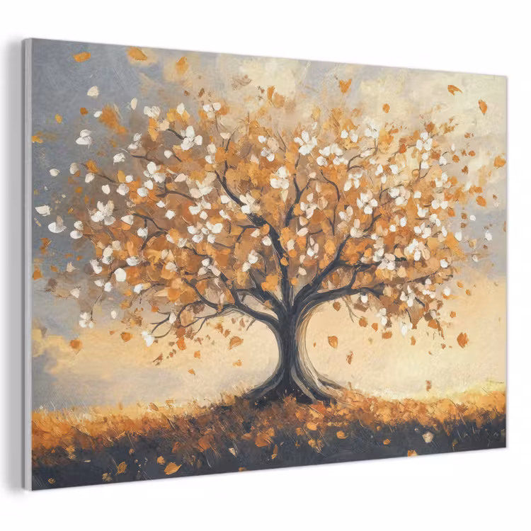 Acoustic Felt - Autumn - Tree - Orange - Leaves - Tree of Life - Abstract — 1