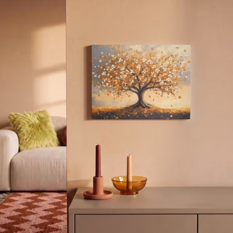 Acoustic Felt - Autumn - Tree - Orange - Leaves - Tree of Life - Abstract — 2