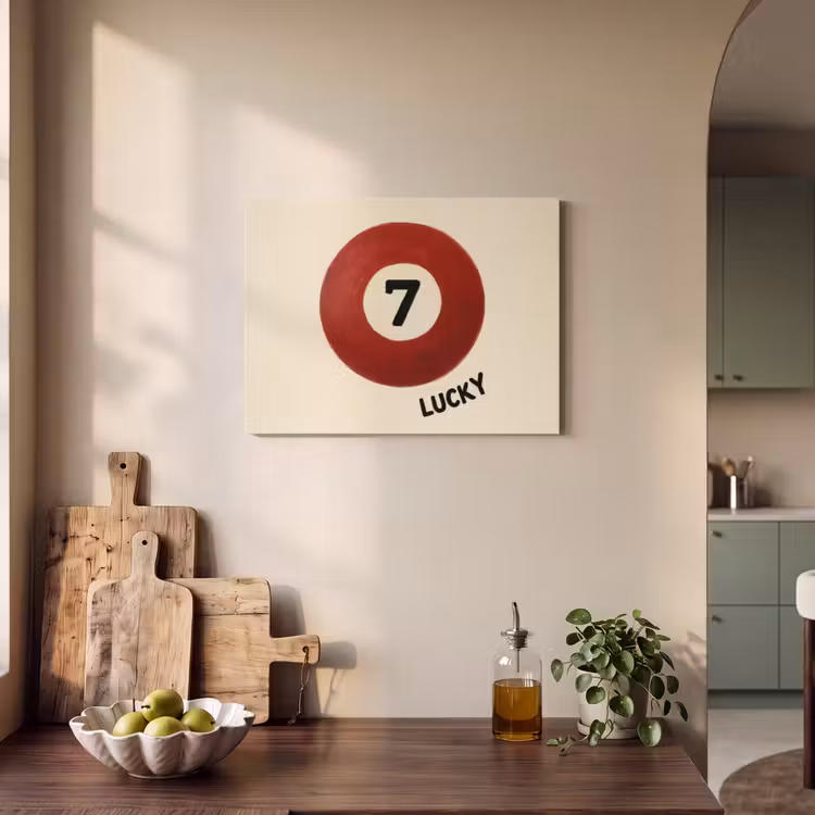 Acoustic Felt - Circle - Seven - Lucky - Red — 3