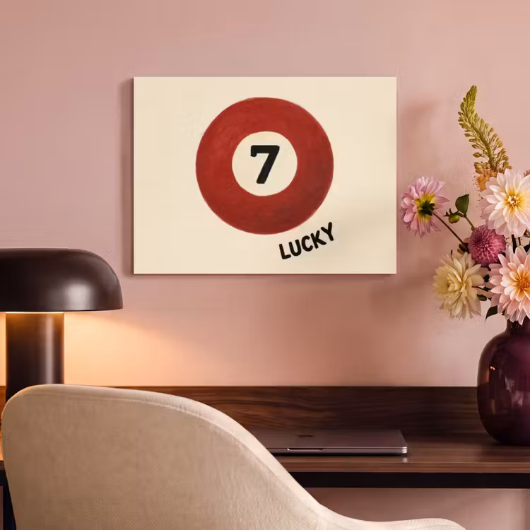 Acoustic Felt - Circle - Seven - Lucky - Red — 4