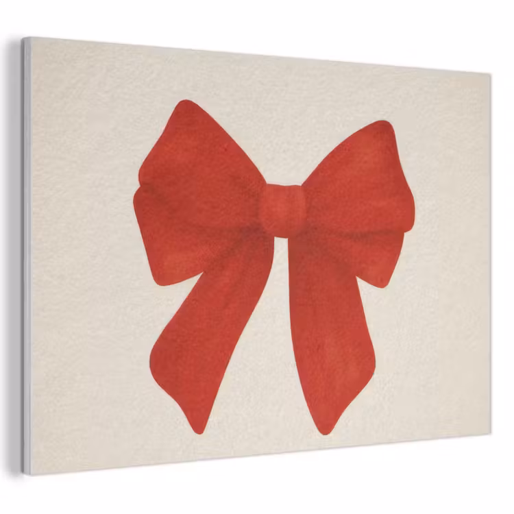 Acoustic Felt - Bow - Symmetrical - Red - Ribbon — 1