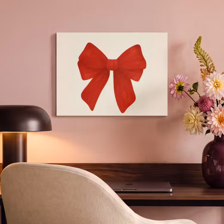 Acoustic Felt - Bow - Symmetrical - Red - Ribbon — 4