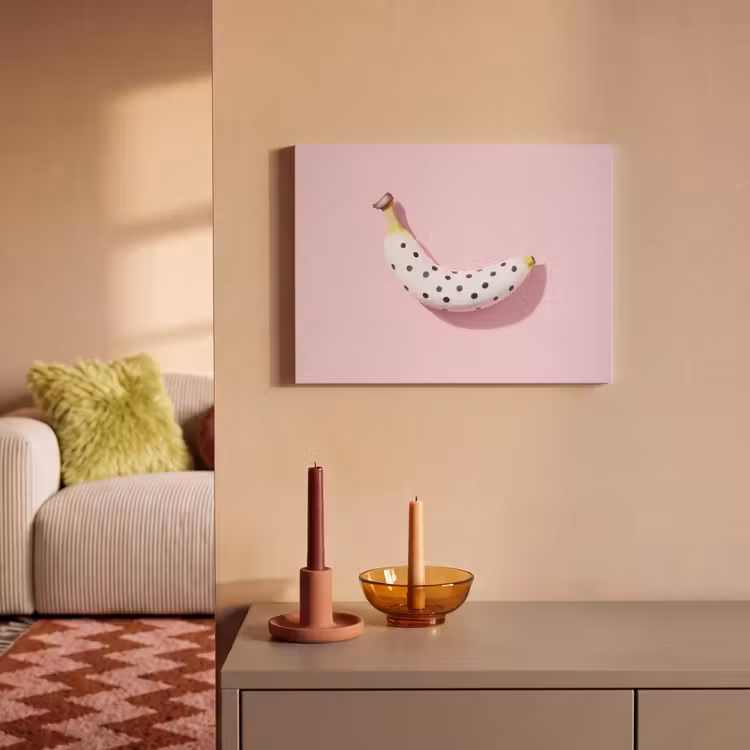 Acoustic Felt - Banana - Dots - pink — 2
