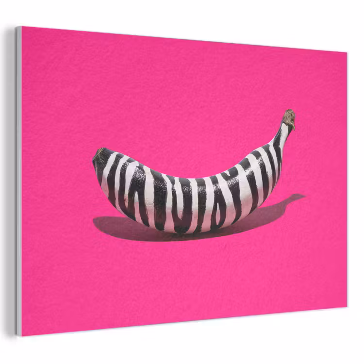 Acoustic Felt - Banana - Zebra print - Pink — 1
