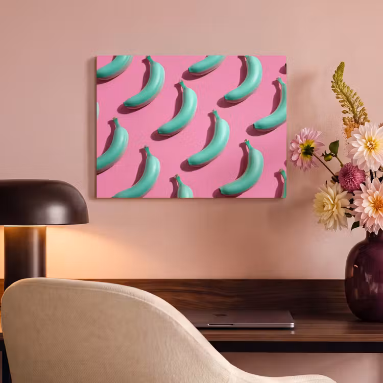 Acoustic Felt - Bananas - Pattern - Blue - Pink — 4