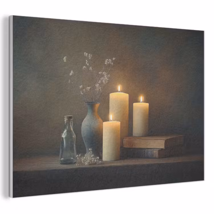 Acoustic Felt - Candles - Still life - Rustic - Books — 1