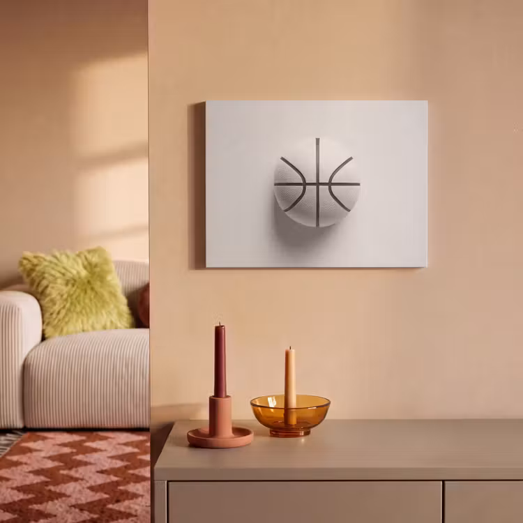 Acoustic Felt - Basketball - White - Shade - Lines — 2