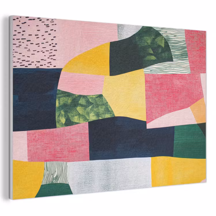 Acoustic Felt - Abstract - Pink - Rugs - Shapes - Yellow — 1