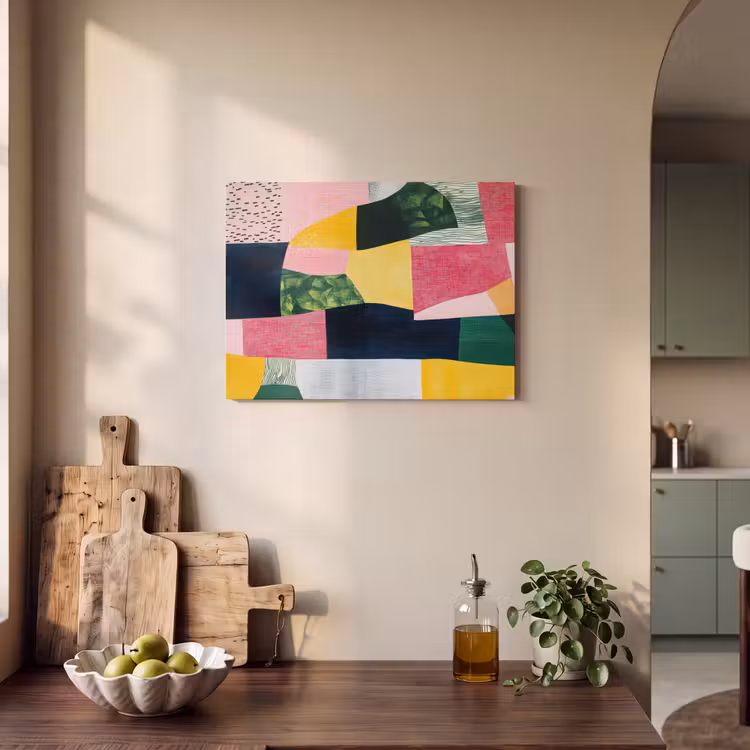Acoustic Felt - Abstract - Pink - Rugs - Shapes - Yellow — 3
