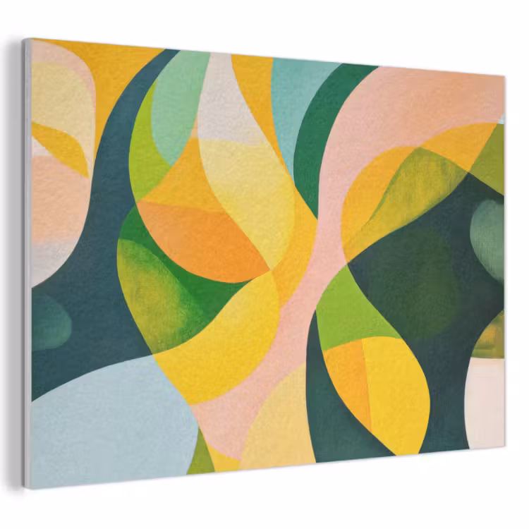 Acoustic Felt - Abstract - Yellow - Pink - Green — 1