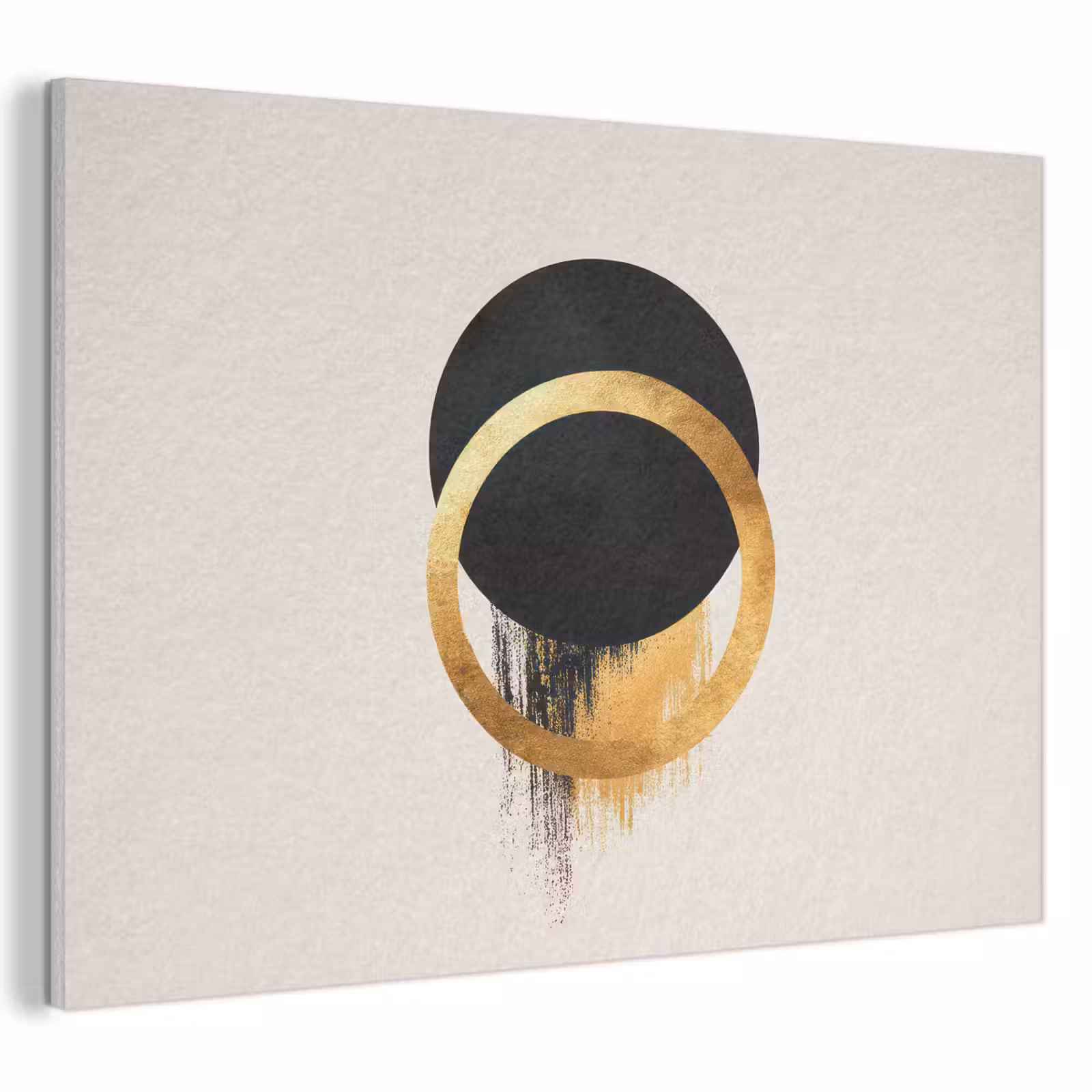 Acoustic Felt - Abstract design - Black circle - Paint spots — 1