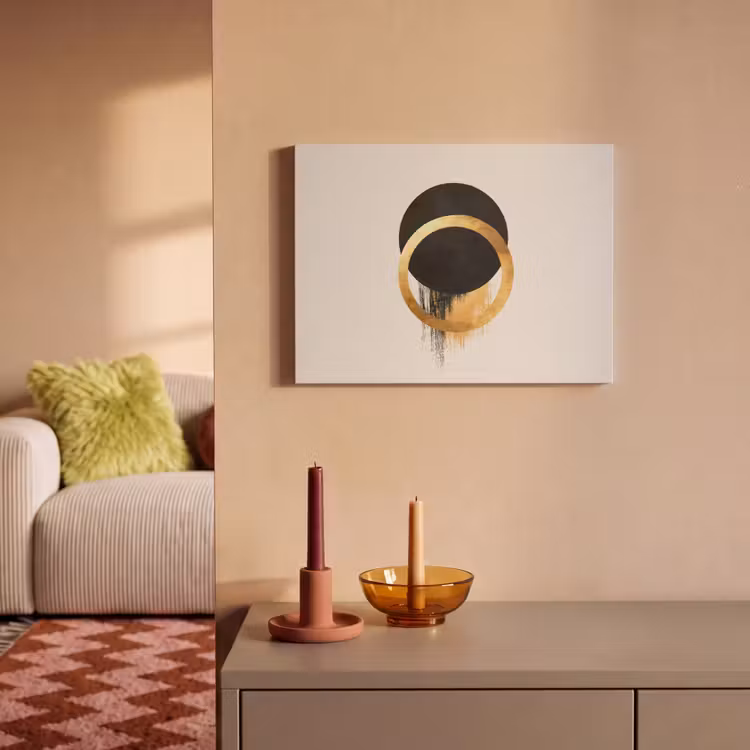 Acoustic Felt - Abstract design - Black circle - Paint spots — 2