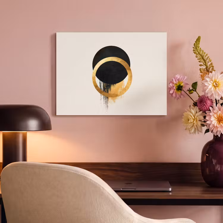 Acoustic Felt - Abstract design - Black circle - Paint spots — 4