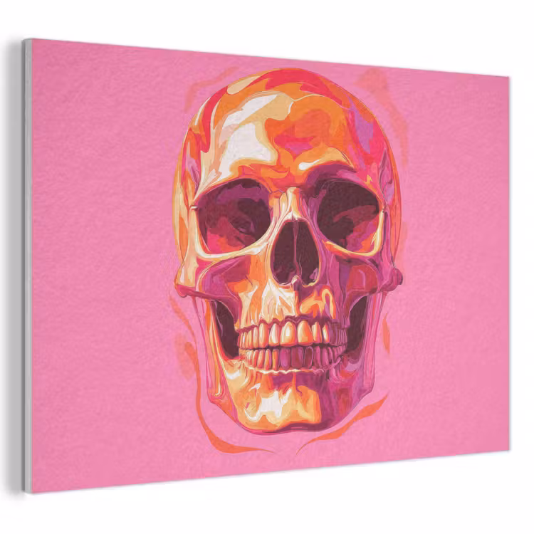 Acoustic Felt - Bright pink - Teeth - Skull — 1