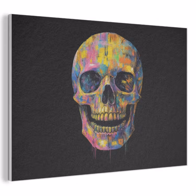 Acoustic Felt - Brush strokes - Skull - Colorful - Abstract — 1