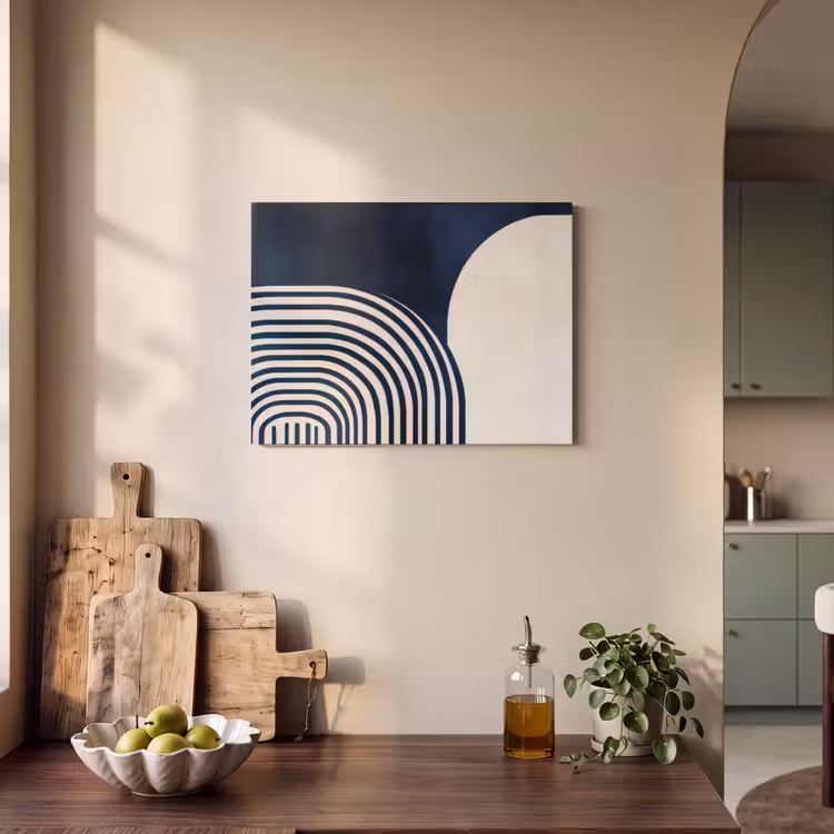 Acoustic Felt - Dark blue - Abstract - Lines — 3