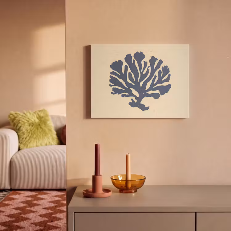 Acoustic Felt - Blue coral - Branching - Beige — 2