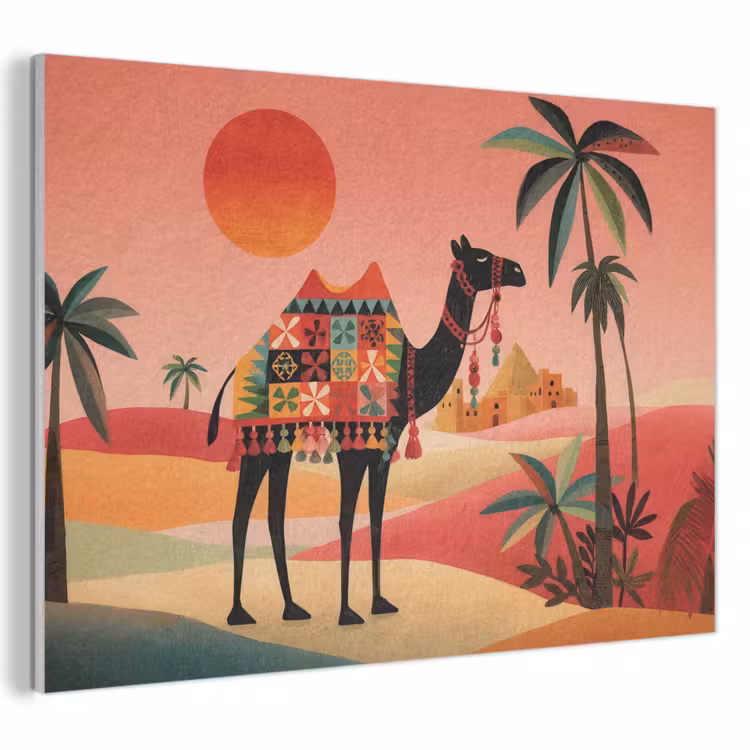 Acoustic Felt - Camel - Colored carpet - Dunes - Red sun — 1