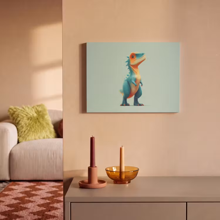 Acoustic Felt - Cartoon - Dino - Orange - Skittles — 2