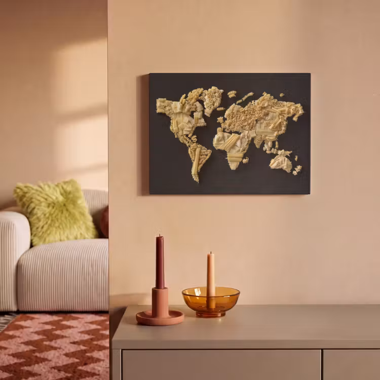 Acoustic Felt - World map - Spices - Colorful — 2