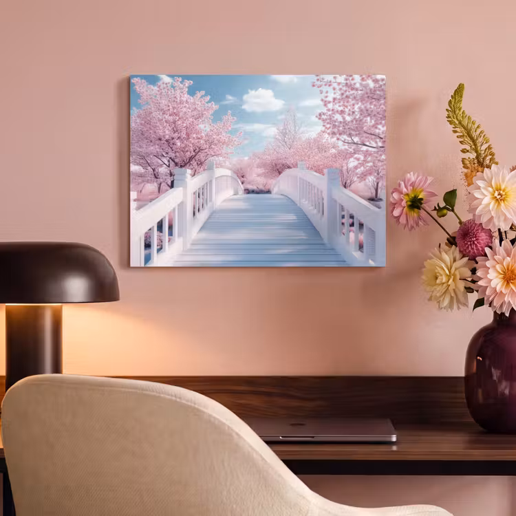 Acoustic Felt - Bridge - Cherry Trees - White — 4