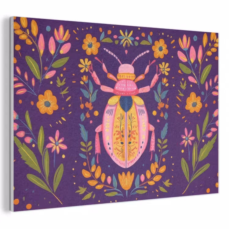 Acoustic Felt - Beetle - Brightly colored - Flowers - Leaves — 1