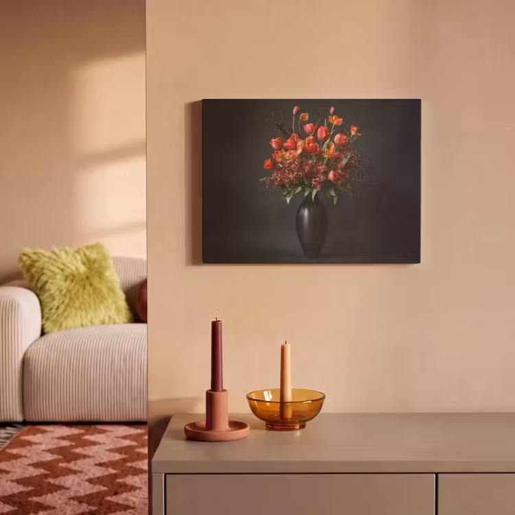 Acoustic Felt - Bouquet - Tulips - Vase - Red — 2