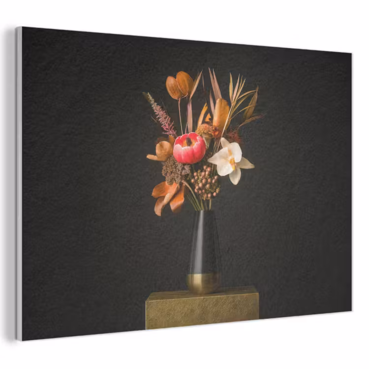 Acoustic Felt - Bouquet - Orange - Gold - vase — 1