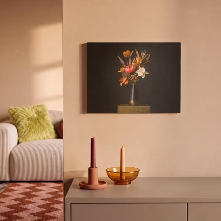 Acoustic Felt - Bouquet - Orange - Gold - vase — 2
