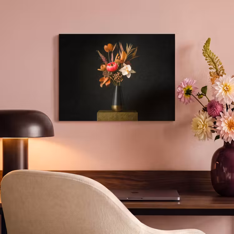 Acoustic Felt - Bouquet - Orange - Gold - vase — 4
