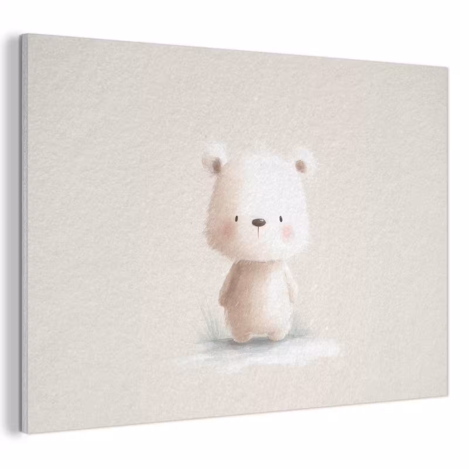 Acoustic Felt - Bear - Snowflake - White - Fluffy — 1