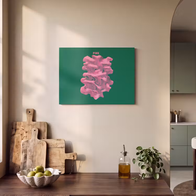 Acoustic Felt - Abstract - Pink - Lines - Green — 3